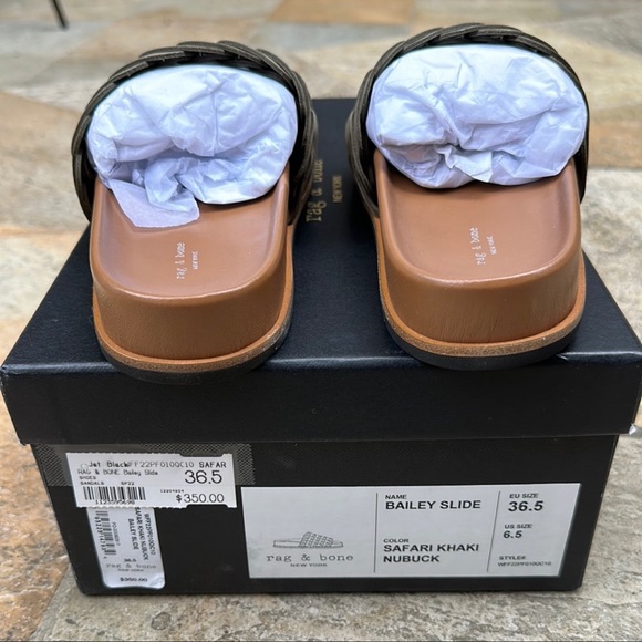 rag & bone Bailey Slide Leather Flat Sandal - Picture 9 of 9